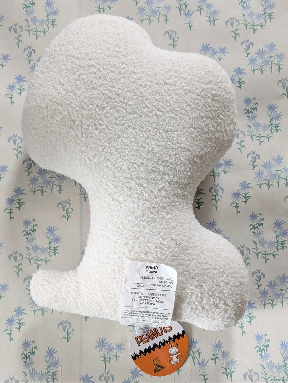 Peanuts Snoopy Harvest Pumpkin Throw Pillow NEW Sherpa Boucle Fall Autumn Decor
